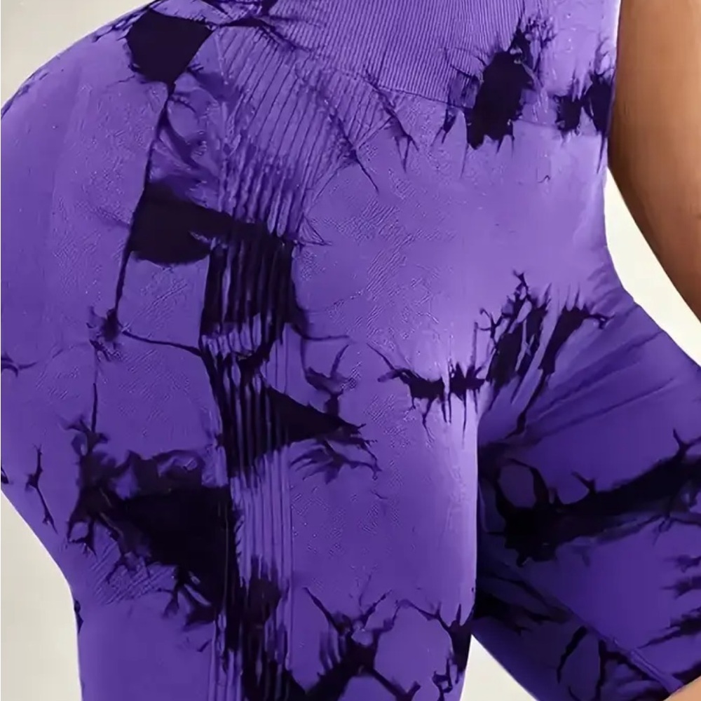 Purple Tie-Dye Women's Leggings